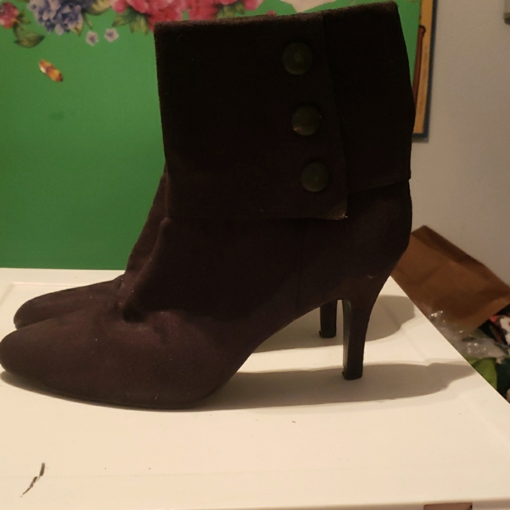 Black Suede Fioni Ankle High Boots
